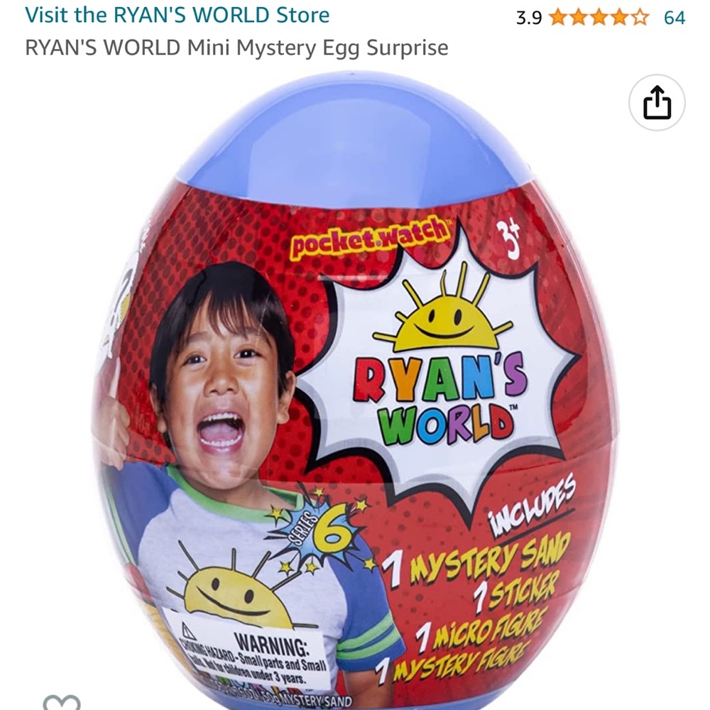RYAN'S WORLD Mini Mystery Egg Surprise